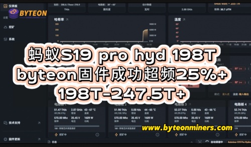 倍腾助力您解封算力——S19 pro Hyd超频